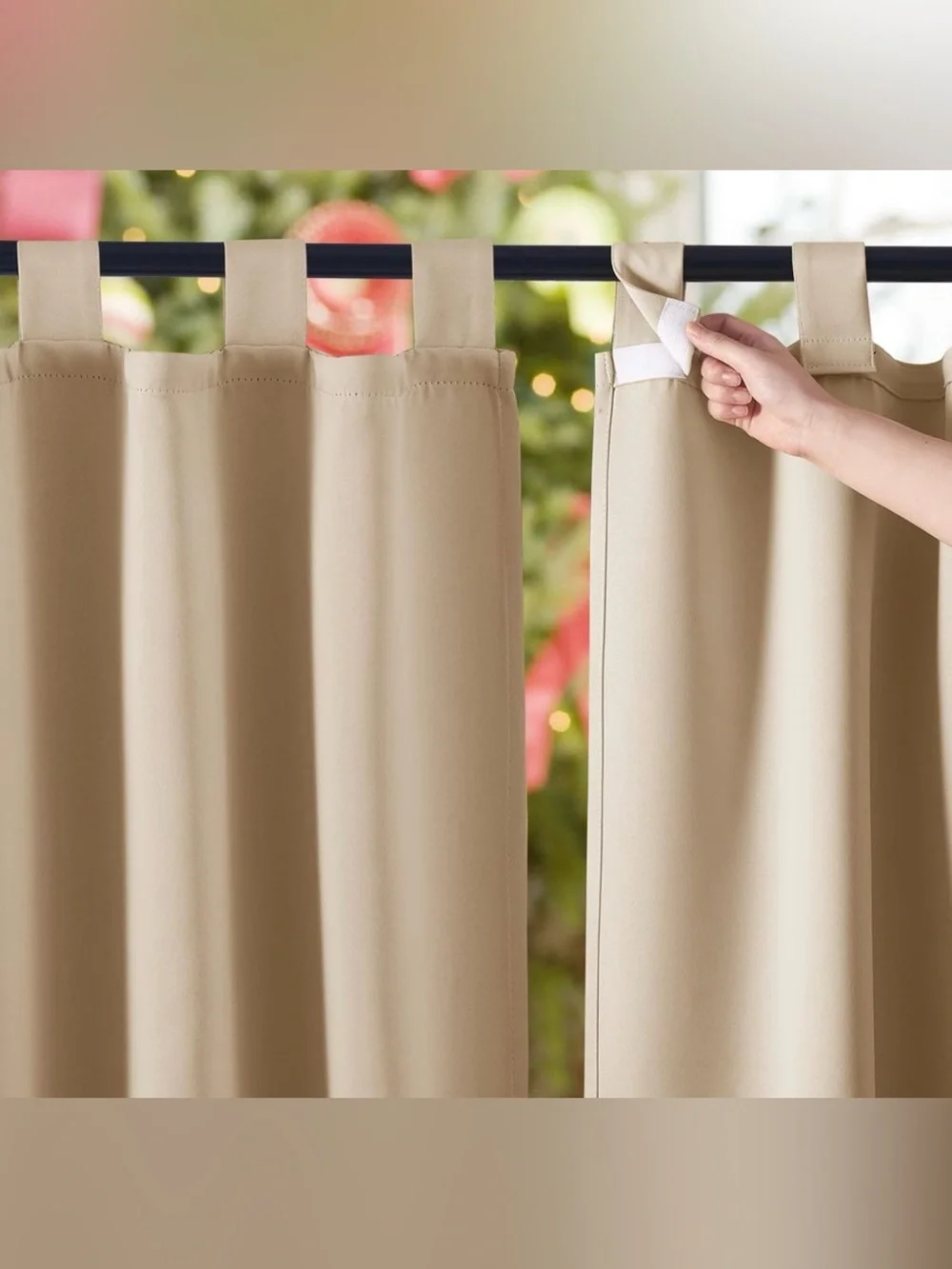 NICETOWN 2 Pieces Outdoor Curtainss Waterproof